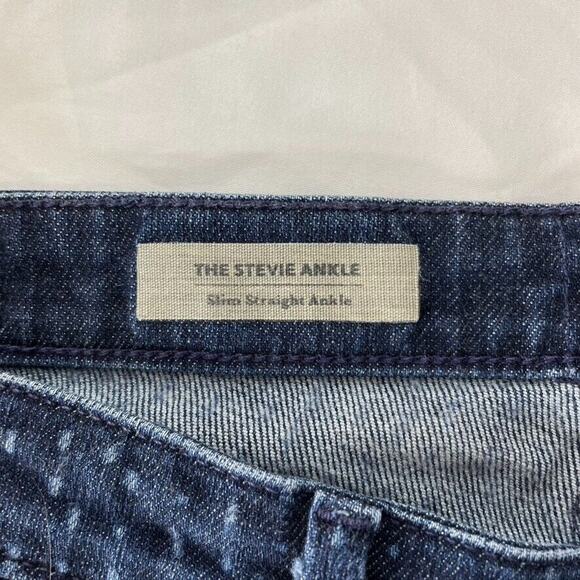 Ag Adriano Goldschmied Blue Denim Polka Dot Skinny Jeans Size 28 Women’s - Picture 6 of 10